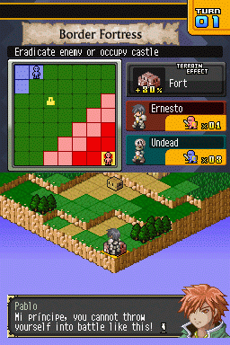 Hero's Saga Laevatein Tactics screenshot 3 for Nintendo DS